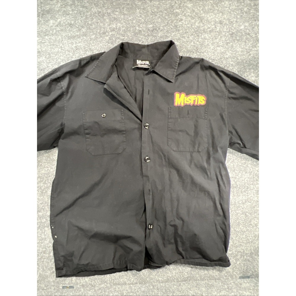 VTG 2004 Misfits Dragonfly Brand Button Up Adult XL *flaw*